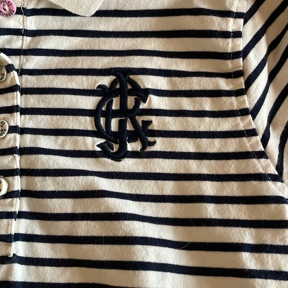 Joules Pink and Striped Polo - Picture 3 of 5